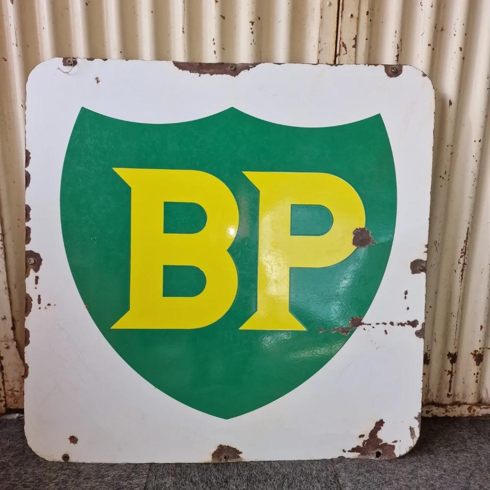 BP two sides enamel advertising 