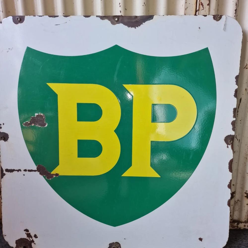 BP two sides enamel advertising 