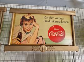 Coca-Cola lijst met karton poster 
