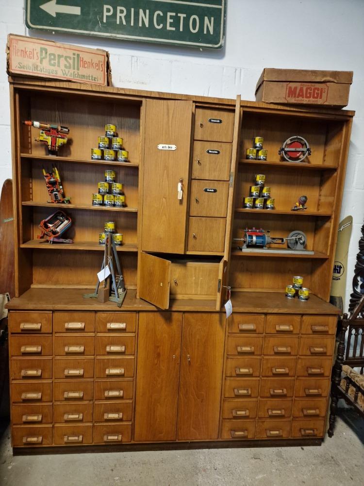 Oak pharmacy cabinet 