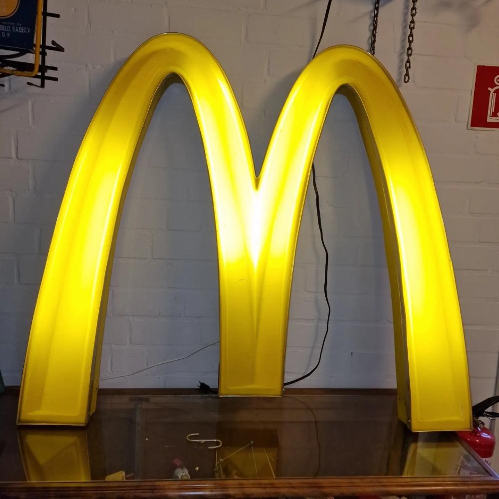 Old illuminated advertising mc Donalds 